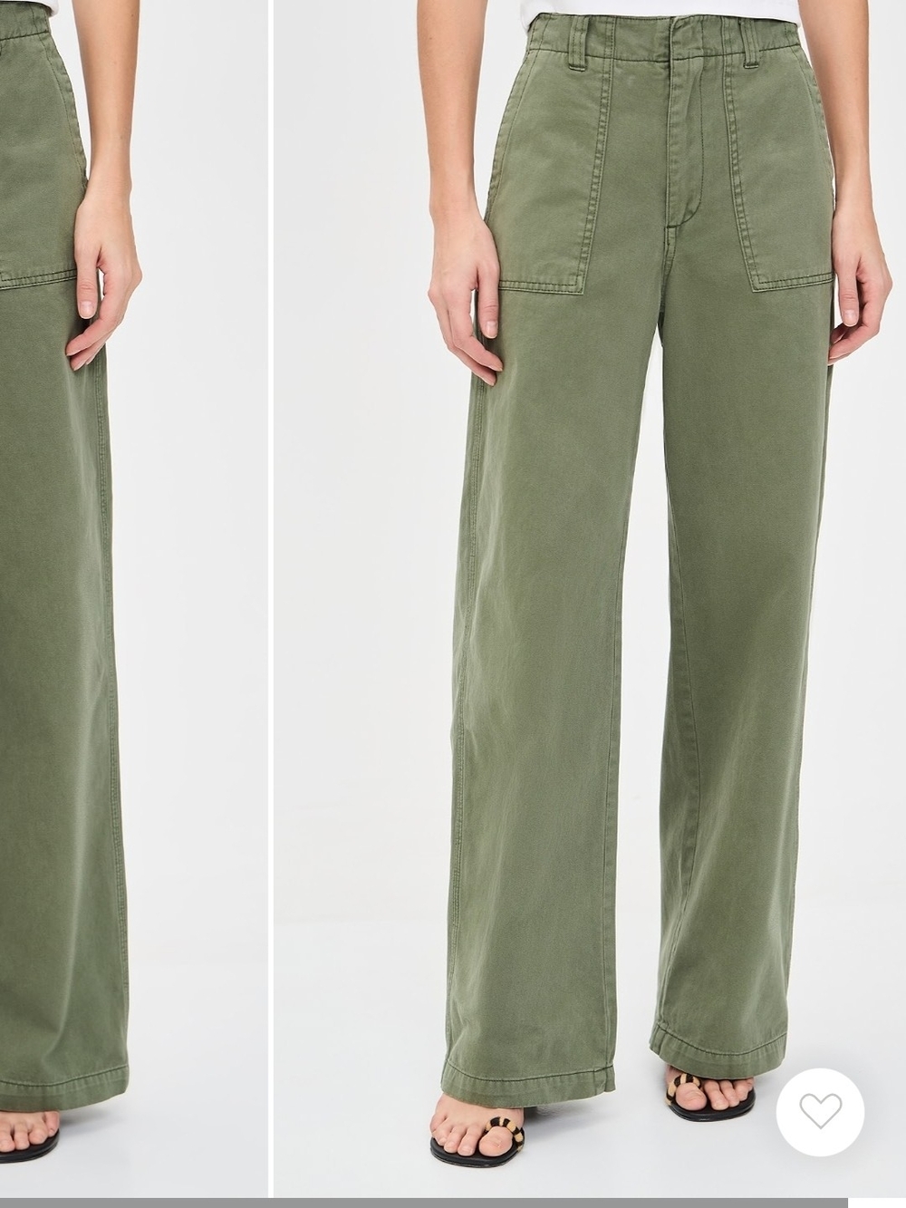 Pistola Wren Olive Green Wide-Leg Women’s Jeans